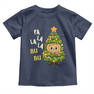Funny Christmas Toddler T Shirt Fa La La La Bu Bu Xmas Song Kawaii Bubu TS10 Navy Print Your Wear