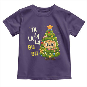 Funny Christmas Toddler T Shirt Fa La La La Bu Bu Xmas Song Kawaii Bubu TS10 Purple Print Your Wear