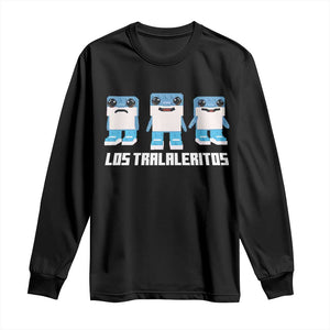 Italian Brainrot Meme Shark Long Sleeve Shirt Tralalero Tralala Los Tralaleritos Funny Animals TS10 Black Print Your Wear