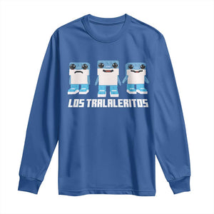Italian Brainrot Meme Shark Long Sleeve Shirt Tralalero Tralala Los Tralaleritos Funny Animals TS10 Royal Blue Print Your Wear