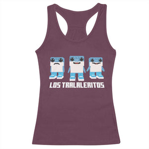 Italian Brainrot Meme Shark Racerback Tank Top Tralalero Tralala Los Tralaleritos Funny Animals TS10 Maroon Print Your Wear