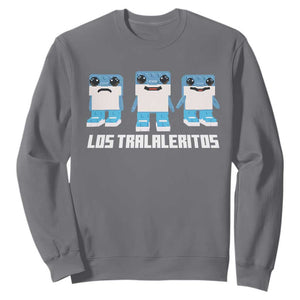 Italian Brainrot Meme Shark Sweatshirt Tralalero Tralala Los Tralaleritos Funny Animals TS10 Charcoal Print Your Wear