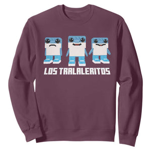 Italian Brainrot Meme Shark Sweatshirt Tralalero Tralala Los Tralaleritos Funny Animals TS10 Maroon Print Your Wear