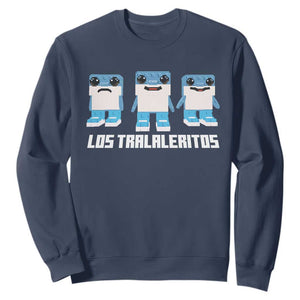 Italian Brainrot Meme Shark Sweatshirt Tralalero Tralala Los Tralaleritos Funny Animals TS10 Navy Print Your Wear