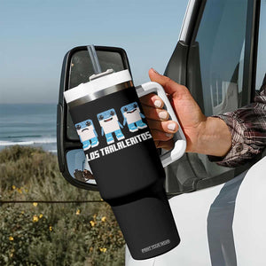 Italian Brainrot Meme Shark Tumbler With Handle Tralalero Tralala Los Tralaleritos Funny Animals TS10 Print Your Wear
