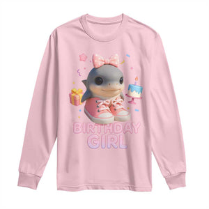 Birthday Girl Long Sleeve Shirt Italian Brainrot Meme Party Funny Las Tralaleritas TS10 Light Pink Print Your Wear