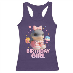 Birthday Girl Racerback Tank Top Italian Brainrot Meme Party Funny Las Tralaleritas TS10 Purple Print Your Wear