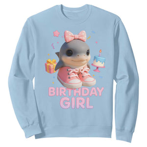 Birthday Girl Sweatshirt Italian Brainrot Meme Party Funny Las Tralaleritas TS10 Light Blue Print Your Wear