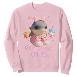 Birthday Girl Sweatshirt Italian Brainrot Meme Party Funny Las Tralaleritas TS10 Light Pink Print Your Wear