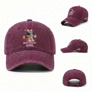 Birthday Girl Washed Cotton Baseball Cap Italian Brainrot Meme Party Funny Las Tralaleritas