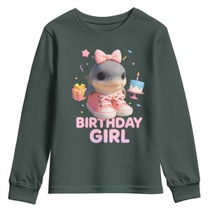 Birthday Girl Youth Sweatshirt Italian Brainrot Meme Party Funny Las Tralaleritas TS10 Dark Forest Green Print Your Wear