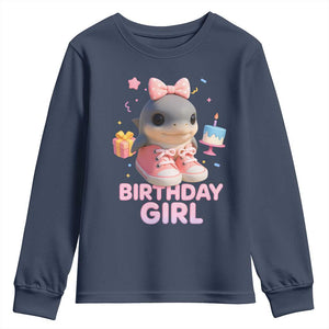 Birthday Girl Youth Sweatshirt Italian Brainrot Meme Party Funny Las Tralaleritas TS10 Navy Print Your Wear