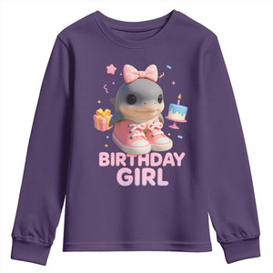 Birthday Girl Youth Sweatshirt Italian Brainrot Meme Party Funny Las Tralaleritas TS10 Purple Print Your Wear
