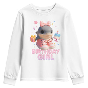 Birthday Girl Youth Sweatshirt Italian Brainrot Meme Party Funny Las Tralaleritas TS10 White Print Your Wear