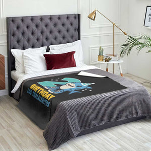 2 Years Old Birthday Brainrot Throw Blanket Funny Tralalero Tralala Los Tralaleritos Meme Shark TS10 Print Your Wear
