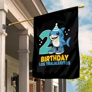 2 Years Old Birthday Brainrot Garden Flag Funny Tralalero Tralala Los Tralaleritos Meme Shark TS10 Print Your Wear