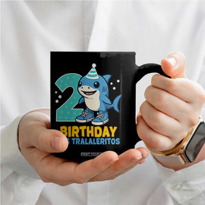2 Years Old Birthday Brainrot Coffee Mug Funny Tralalero Tralala Los Tralaleritos Meme Shark TS10 Print Your Wear