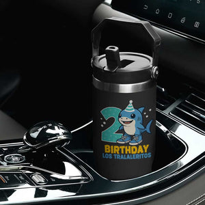 2 Years Old Birthday Brainrot Flip Straw Tumbler Funny Tralalero Tralala Los Tralaleritos Meme Shark TS10 Print Your Wear