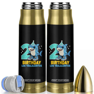 2 Years Old Birthday Brainrot Bullet Tumbler Funny Tralalero Tralala Los Tralaleritos Meme Shark TS10 Black Print Your Wear