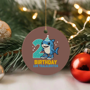 2 Years Old Birthday Brainrot Ceramic Ornament Funny Tralalero Tralala Los Tralaleritos Meme Shark TS10 1pc Mocha Print Your Wear