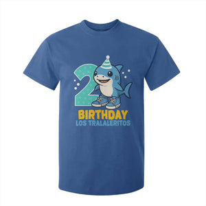 2 Years Old Birthday Brainrot T Shirt For Kid Funny Tralalero Tralala Los Tralaleritos Meme Shark TS10 Royal Blue Print Your Wear