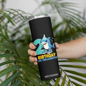 2 Years Old Birthday Brainrot Skinny Tumbler Funny Tralalero Tralala Los Tralaleritos Meme Shark TS10 Print Your Wear