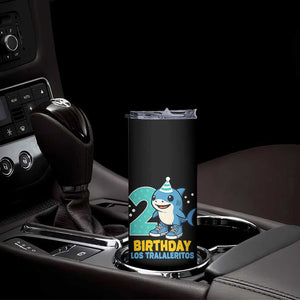 2 Years Old Birthday Brainrot Skinny Tumbler Funny Tralalero Tralala Los Tralaleritos Meme Shark TS10 Print Your Wear