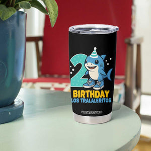 2 Years Old Birthday Brainrot Tumbler Cup Funny Tralalero Tralala Los Tralaleritos Meme Shark TS10 Print Your Wear