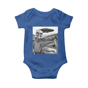 Funny Italian Brainrot Meme Baby Onesie Funny Tung Tung Tung Sahur Tralalero Tralala Selfie TS10 Royal Blue Print Your Wear