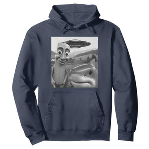 Funny Italian Brainrot Meme Hoodie Funny Tung Tung Tung Sahur Tralalero Tralala Selfie TS10 Navy Print Your Wear