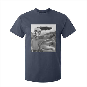 Funny Italian Brainrot Meme T Shirt For Kid Funny Tung Tung Tung Sahur Tralalero Tralala Selfie TS10 Navy Print Your Wear