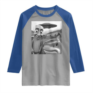 Funny Italian Brainrot Meme Raglan Shirt Funny Tung Tung Tung Sahur Tralalero Tralala Selfie TS10 Sport Gray Royal Print Your Wear