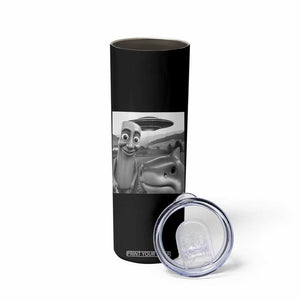 Funny Italian Brainrot Meme Skinny Tumbler Funny Tung Tung Tung Sahur Tralalero Tralala Selfie TS10 Print Your Wear