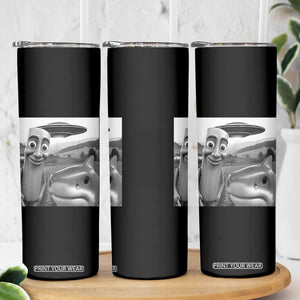 Funny Italian Brainrot Meme Skinny Tumbler Funny Tung Tung Tung Sahur Tralalero Tralala Selfie TS10 Print Your Wear