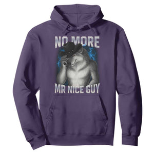 Funny Alpha Wolf Hoodie No More Mr Nice Guy Unhinged Brainrot Meme Vintage Bootleg TS10 Purple Print Your Wear