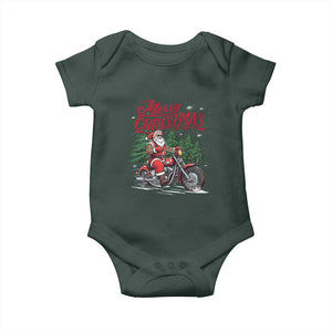 Christmas Motorcycle Santa Baby Onesie Funny Motorbike Rider Grandpa Merry Xmas TS10 Print Your Wear