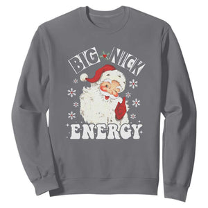 Christmas Santa Sweatshirt Big Nick Energy TS10 Charcoal Print Your Wear