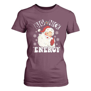 Christmas Santa T Shirt For Women Big Nick Energy TS10 Maroon Print Your Wear