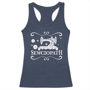 Sewing Lover Racerback Tank Top Sewciopath Quilter Gift TS10 Navy Print Your Wear