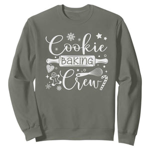Family Baking Team Sweatshirt Funny Cookie Christmas Cookie Baking Crew TS10 Military Green Print Your Wear