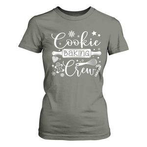 Family Baking Team T Shirt For Women Funny Cookie Christmas Cookie Baking Crew TS10 Military Green Print Your Wear