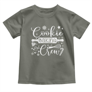 Family Baking Team Toddler T Shirt Funny Cookie Christmas Cookie Baking Crew TS10 Military Green Print Your Wear