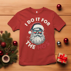 Funny Christmas T Shirt Santa I Do It For The Ho's TS10 Red Print Your Wear