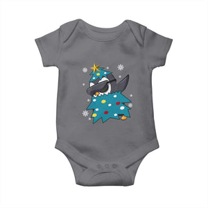 Christmas Penguin Baby Onesie Funny Animals Xmas Tree Lights Boys Kids TS10 Charcoal Print Your Wear