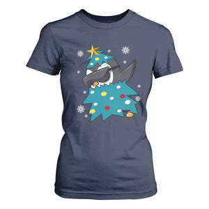 Christmas Penguin T Shirt For Women Funny Animals Xmas Tree Lights Boys Kids TS10 Navy Print Your Wear