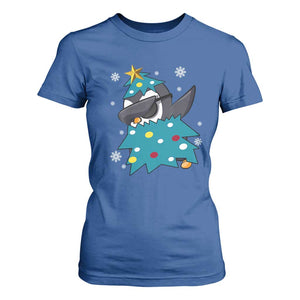 Christmas Penguin T Shirt For Women Funny Animals Xmas Tree Lights Boys Kids TS10 Royal Blue Print Your Wear