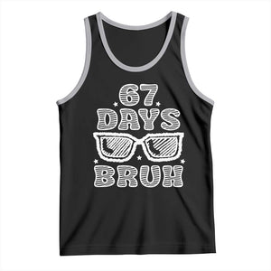 Bruh 67 Days of School Tank Top Funny Six Seven 6 7 Teen Gen Z Alpha Meme Teacher TS10 Black Athletic Heather Print Your Wear