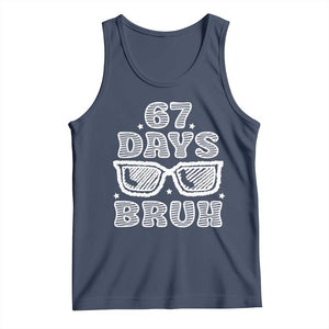 Bruh 67 Days of School Tank Top Funny Six Seven 6 7 Teen Gen Z Alpha Meme Teacher TS10 Navy Print Your Wear