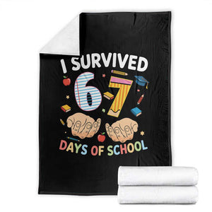 I Survived 67 Days of School Funny Six Seven Meme Throw Blanket TS10 Black Print Your Wear