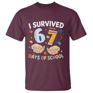 I Survived 67 Days of School Funny Six Seven Meme T Shirt TS10 Maroon Print Your Wear